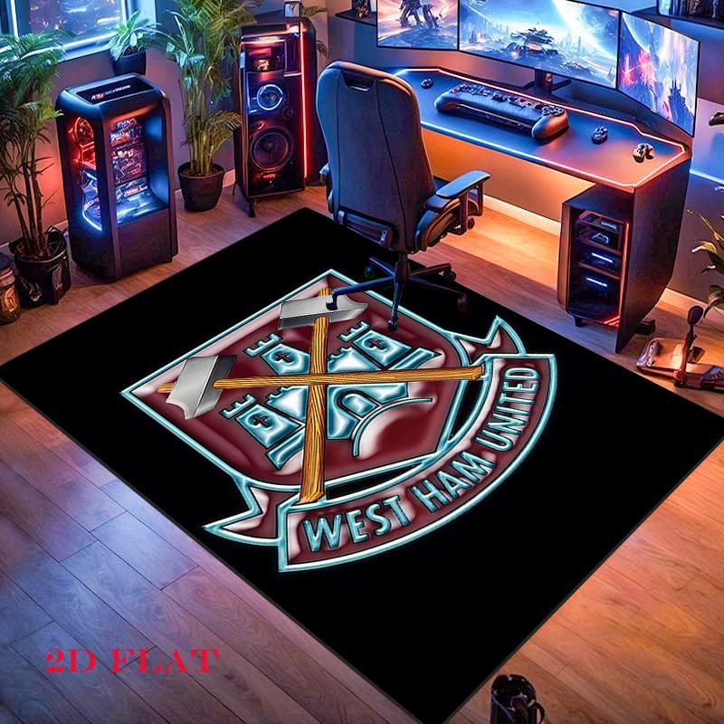 Dywan z logo West Ham do salonu, sypialni, domu, dekoracja sofy, antypoślizgowa mata podłogowa dla dzieci do zabawy