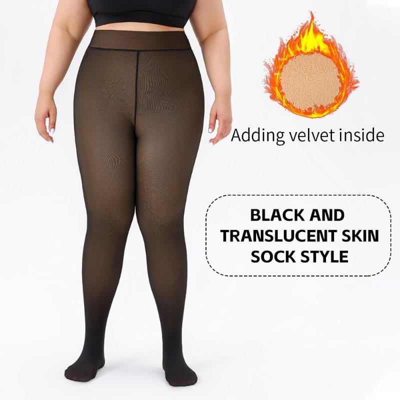 

Леггинсы с ластовицей, утолщенные и увеличенные интегрированные штаны, имитирующие проникновение в кожу, бархатные термолеггинсы [XS-S] 28-30cm waist (80-70kg)