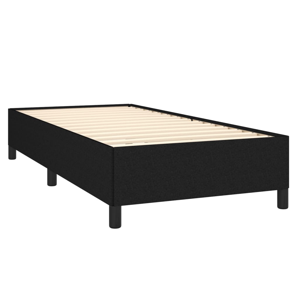 Bed Frame without Mattress Black 100 x 200 cm Fabric