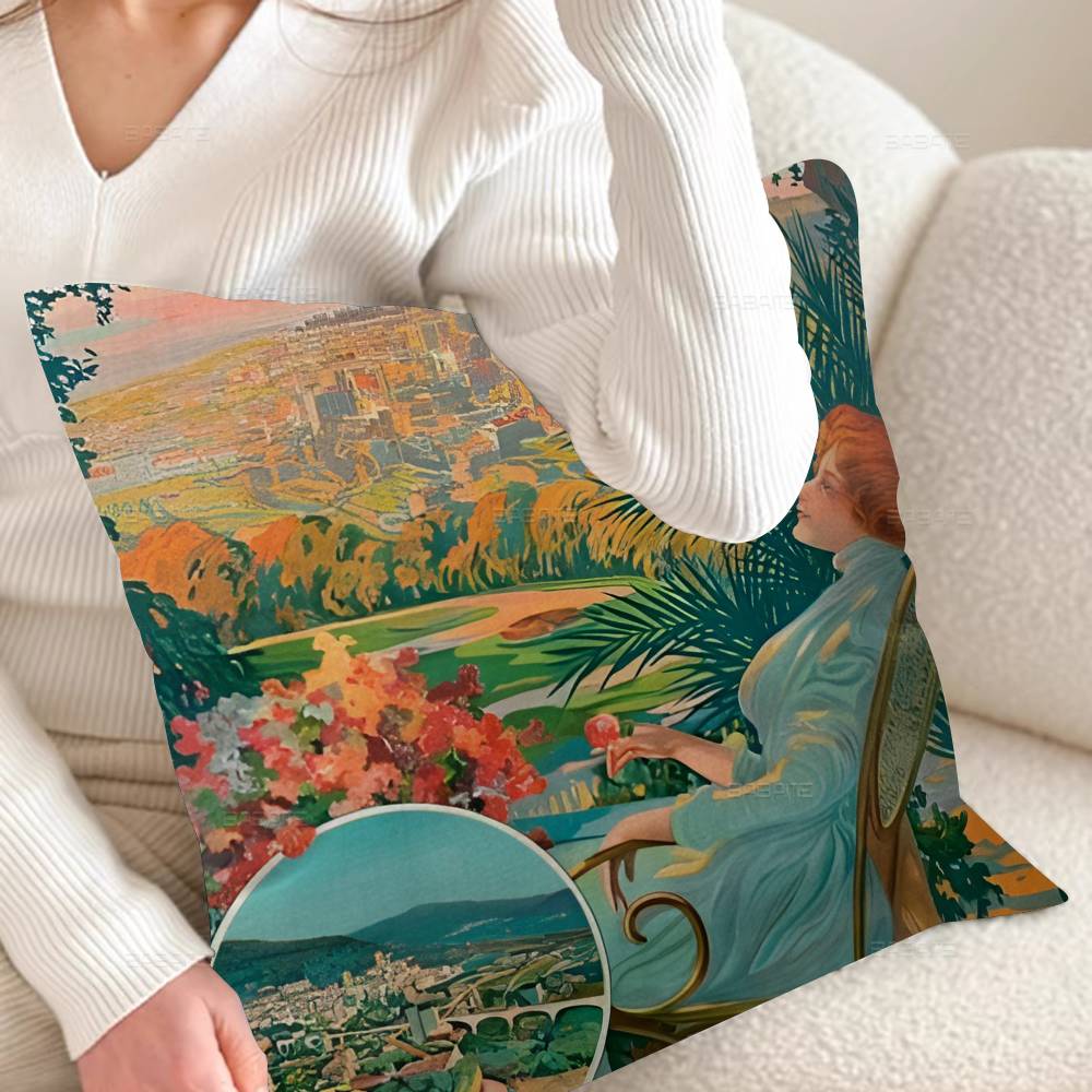 

Vintage Art Posters Cushion Cover Decorative Pillow Sofa Home Decor Case Pillow Cases 30x30 cm