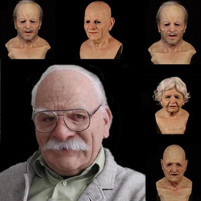New Old Man Masks Halloween Cosplay Props Scary Horror Facepiece Unisex Adult