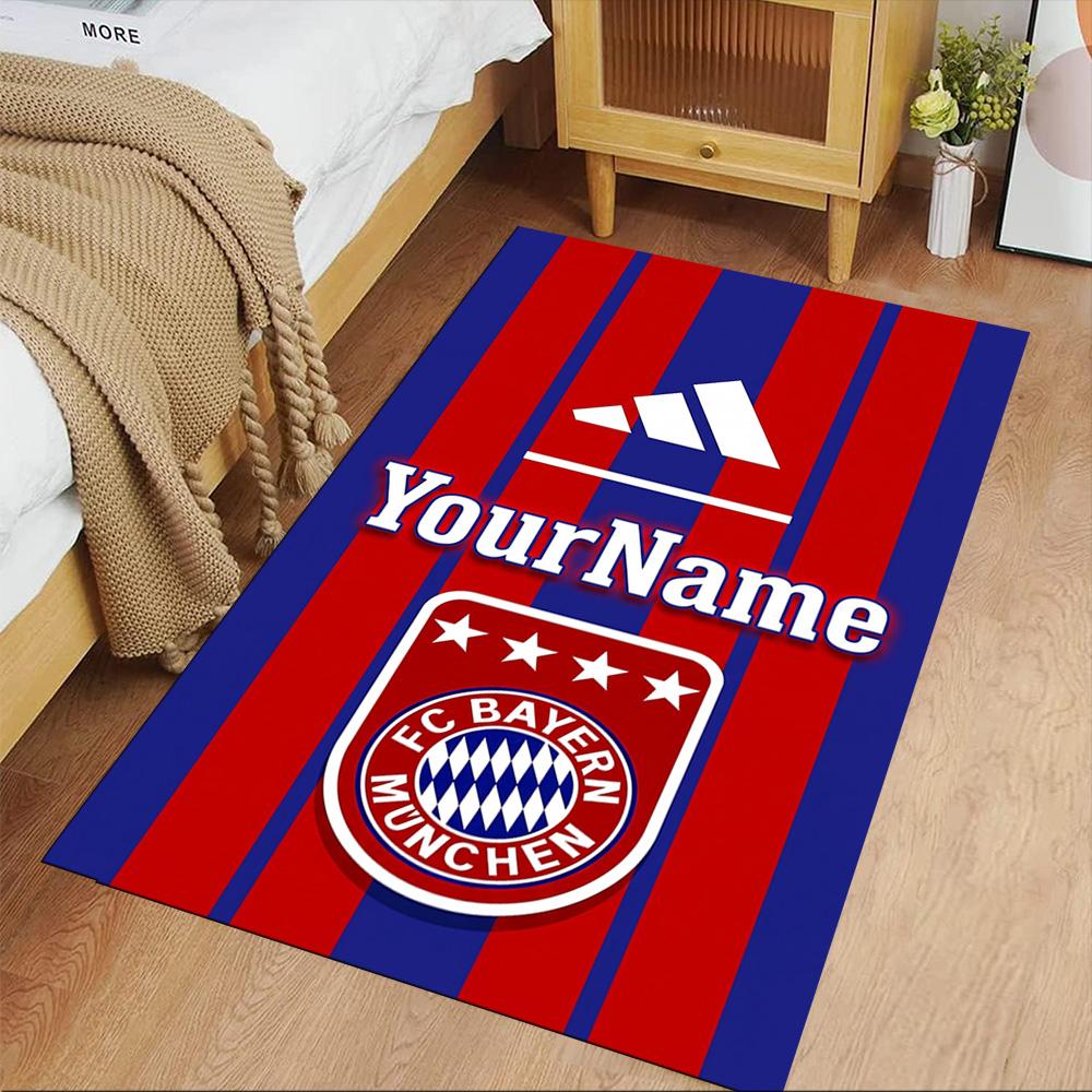 Bayern Munich Customize Your Name Area Rug Design for Kitchen Decorate room Foyer Bedrooms Anti-slip Rug Office home decor