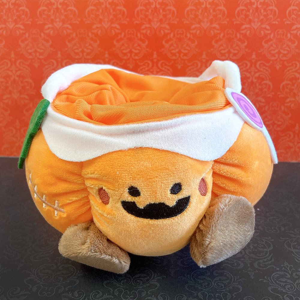 Ghost Poncho & Pumpkin Bag Set for 10cm Plush Toy, Kigurumi Accessories, Otaku Activities, Doll Mascot, Kpopdoll Costume [Used]