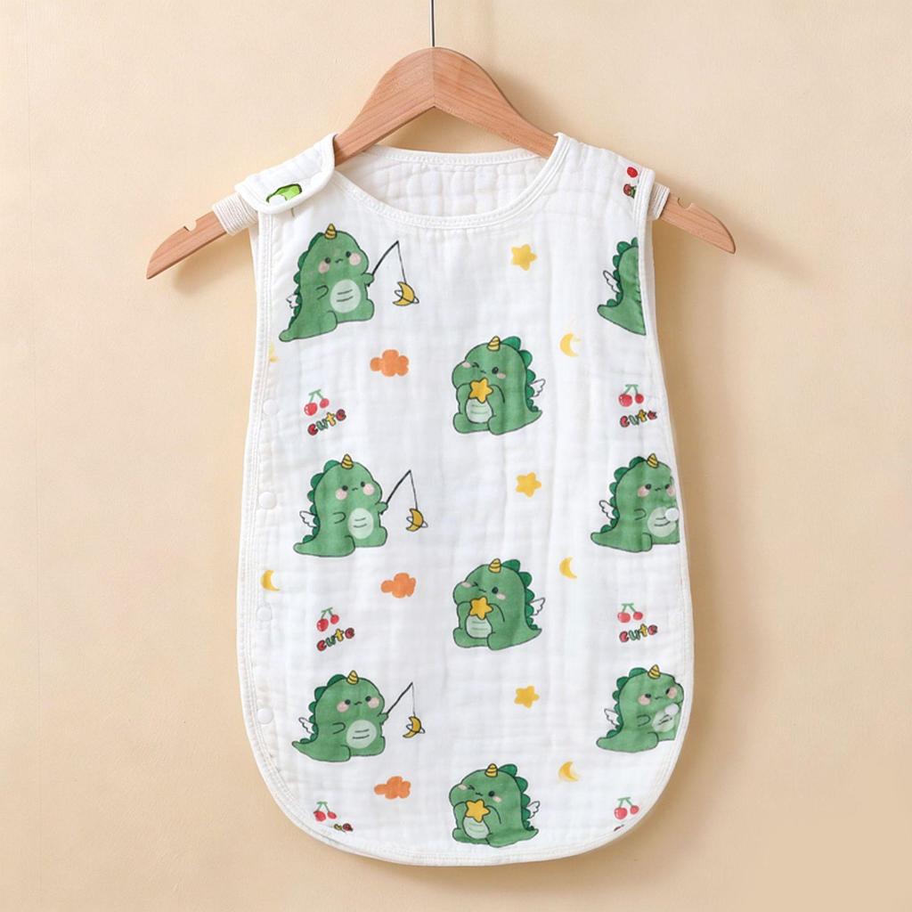 Class A Pure Cotton Baby Sleep Sack: Sleeveless, Gauze Material, Anti-Startle, Anti-Kick-Off, Perfect for Summer Air-Conditioned Rooms