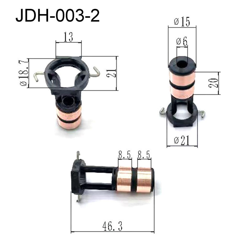 Collector Collecting Ring 2 Rings Copper Ring Generator Motor Collecting Ring Slip Ring 15x6x8.5mm For Power Tools