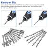 15pcs 1/8" Shank Router Bit Set Engraving Milling Cutter Twist Drill Bits DIY Woodworking Carving Drilling Rotary Tools