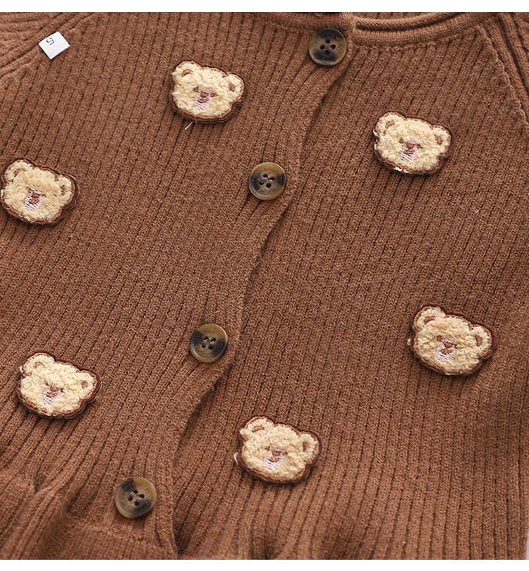 Mädchen Bärenpullover & Hosen Set - Herbst/Winter 2023 Melaard Strick Zweiteiler