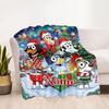 Christmas Joyful Gathering Customize Your Name Blanket Throw Personalized Blanket Durable Comfort Perfect for Nap Office Chair Bed for All Occasions