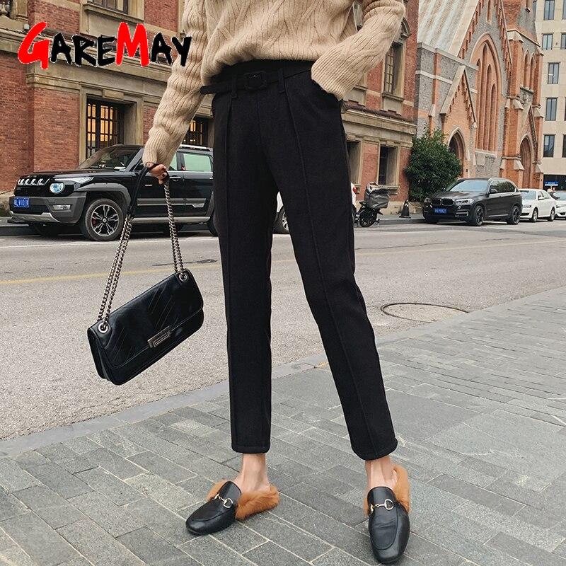 Harem Pantaloni classici da donna a vita alta Lana vintage Elegante ufficio Donna  Pantaloni larghi Casual Caldo Pantaloni invernali per le donne acquista in  modo economico — spedizione gratuita, recensioni reali con