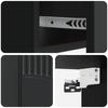 Wall Mounted Nightstand Black 49 X 34.5 X 20 Cm