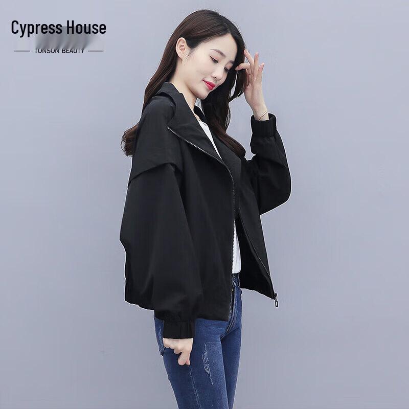 

Жіноча повсякденна куртка Sibaishe 2025 року осінь, вільна, з рукавами-кажанами S