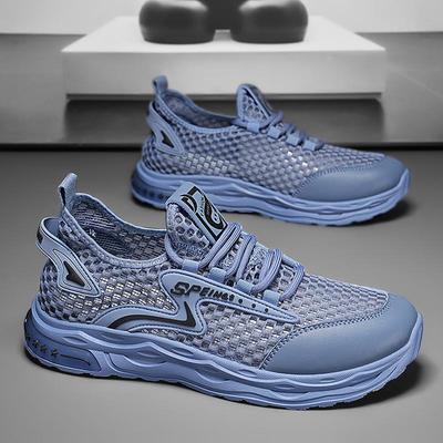 Men's Shoes Summer Mesh Sneakers 2025 Youth New Lazy One-pedal Breathable Running Shoes Douyin Same Style