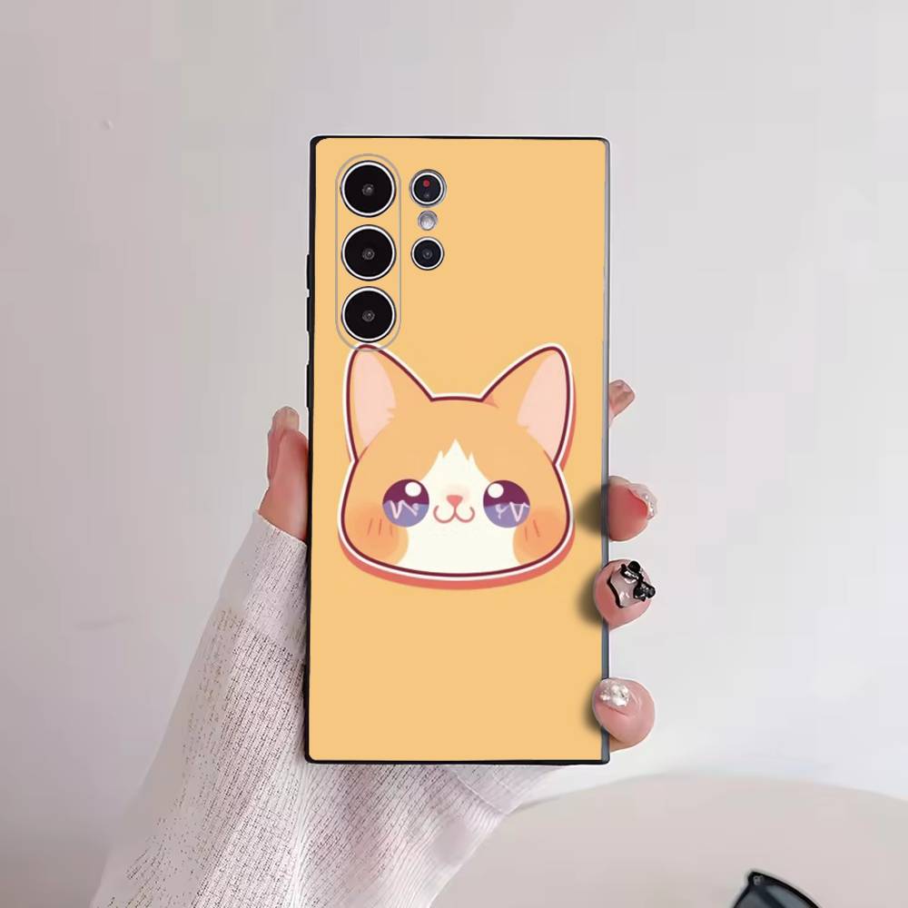 Cute Crying Cartoon Animal Phone Case for Samsung Galaxy S22 S23 S24 S25 FE Ultra 5G Silicone Classic Shockproof Case