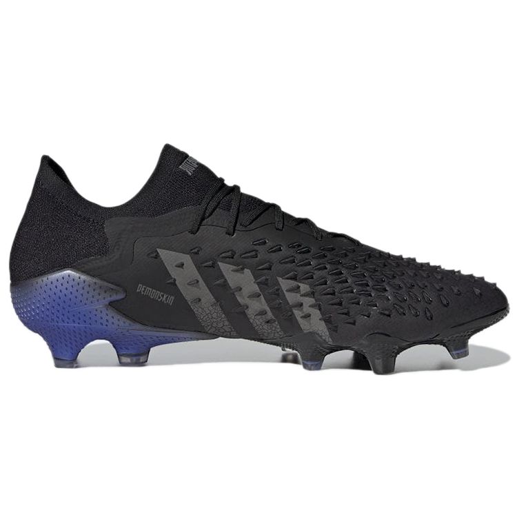 Adidas Predator Freak.1 Low FG Demonskin - Black Sonic Ink Men Sneakers Core-Black Iron-Metallic FY6265