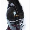 Black Spartan Warrior Helmet with Crest Greek Corinthian Helmet