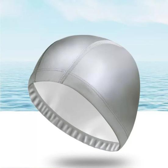 2Pcs Adults Swim Cap Water Resistant Elastic Breathable Long Short Hair Swimming Hat Solid Color Men Women Swimming Pool Cap