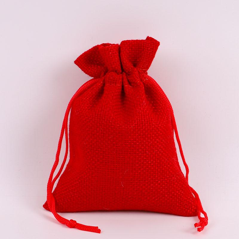 Drawstring Linen Jewelry Gift Bag - Composite Linen Storage Bag Available