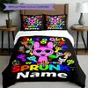 3pcs Duvet Cover Set (1*Duvet Cover + 2*Pillowcase, Without Core), Custom Name Sprunki Game Pattern Bedding Set, Home Bedroom Decor Gift