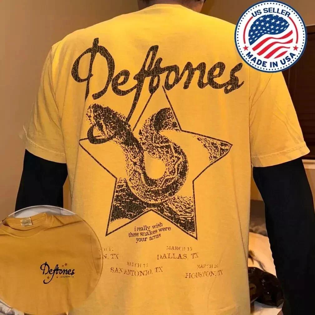 Deftones Texas Exclusive 2 Sided 2026 Tour Shirt S-4XL XXXXL