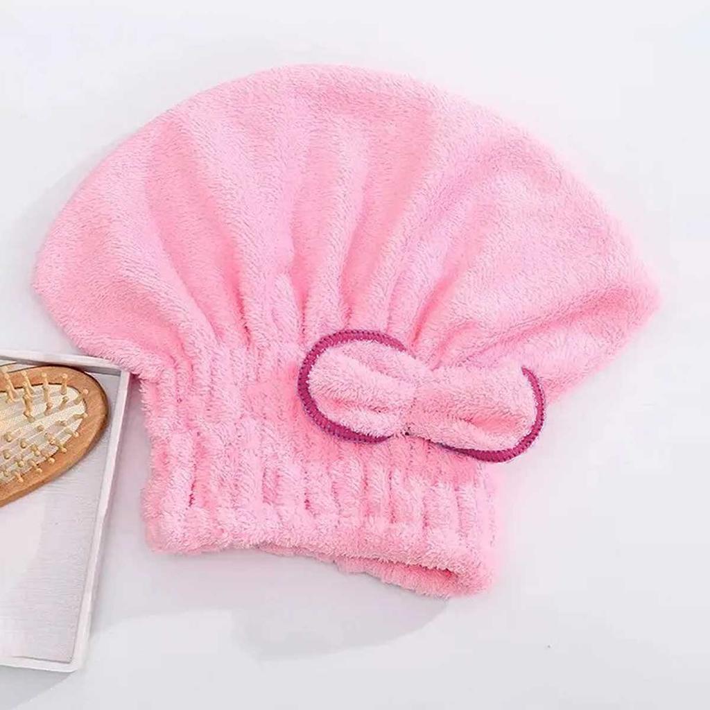 1Pc Microfibre Quick Hair Drying Bath Towel Bowknot Wrap Towel Cap Bathroom Accessories Bonnets For Women Designer Shower Cap