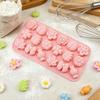 Flower And Leaf Silicone Mold Chocolate Pudding Cake Baking Mold Cake Decoration Reusable DIY Drip Glue Clay Mold