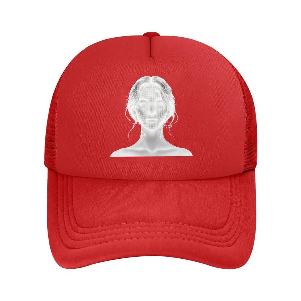 Abstract Grid Overlay FeUnisex Portrai Mesh Baseball Cap For Womens Unisex FeUnisex Beach Dad Hat Hip Hop