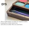 Bead Sorting Tray with Magnetic Lid Heavy Duty Bead Storage Box Wooden Beadwork Accessory Sorter Organizer Container
