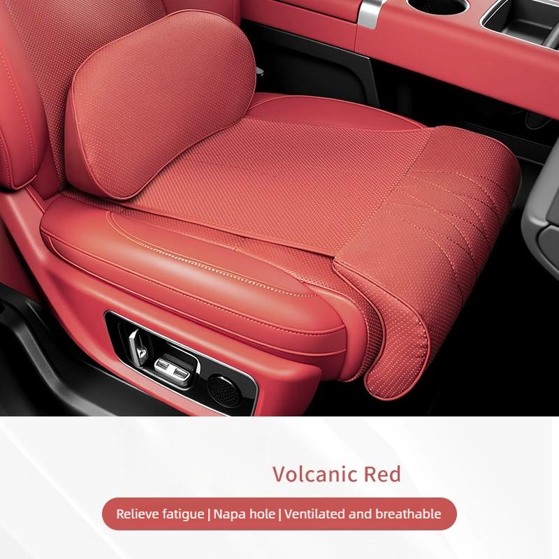 Nappa Leather Leg Support Extension Seat Cover Memory Foam Extender Cushion With Backrest Car Interior Accessories Universal Car