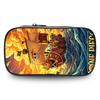One Piece Anime Double Layer Pencil Case, Large Capacity Durable Stationery Bag Lightweight Unisex Pen Pouch for Boys Girls 6-10
