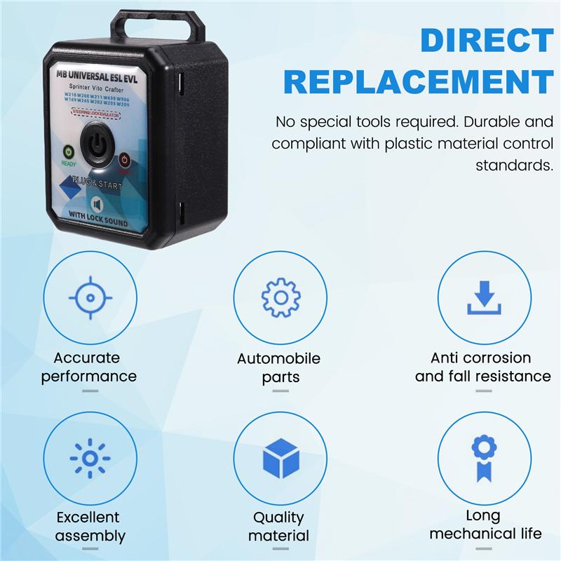 Durable-Car ESL ELV Universal Steering Lock Emulator With Lock Sound For Mercedes Benz Sprinter Vito Crafter W210 W208 W211 W639