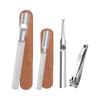 4 Pieces Stainless Steel Nail File Nail Cutter and Fork Manicure Pedicure Nail Art Accesories For Home And Travel Use