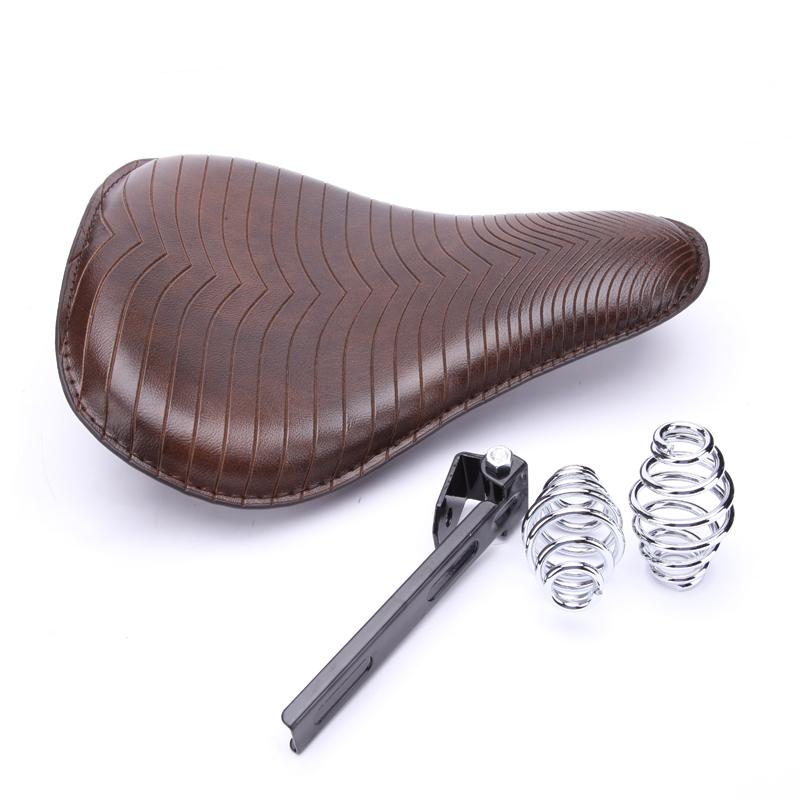 Motorcycle Brown Spring Solo Seat For Harley Road Glide Sportster XL 1200 883 Heritage Softail For Honda Shadow Spirit ACE
