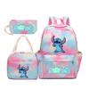 Colorful Three-Piece Backpack For Boys And Girls Schoolbag