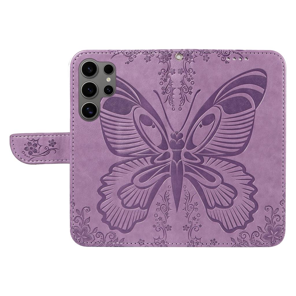 For Samsung Galaxy S25 Ultra Case Butterfly Pattern Leather Wallet Flip Phone Cover