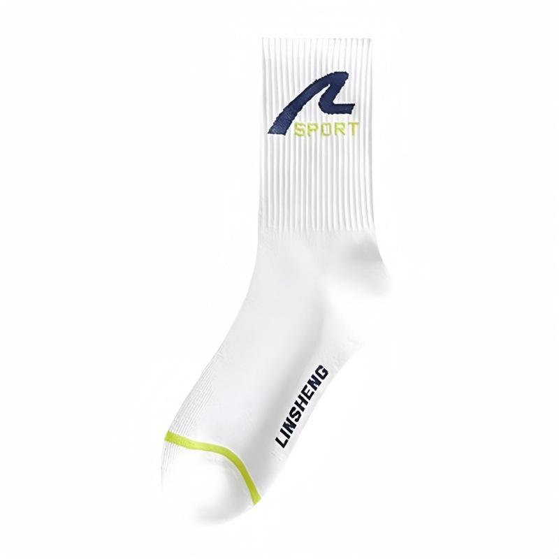 2024 Herren Kniehohe Geruchshemmende Baumwoll-Basketballsocken - Weiß, Teenager-Stil