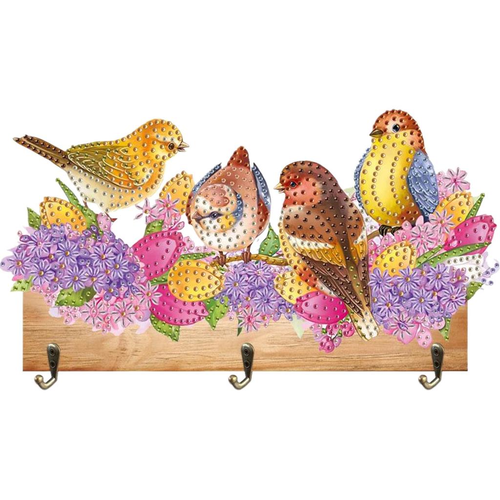 Animal Patterns DIY Diamond Art Hanging Hooks Diamond Art Craft Wall Hooks for Wall Decoration and Space-Saving Storage