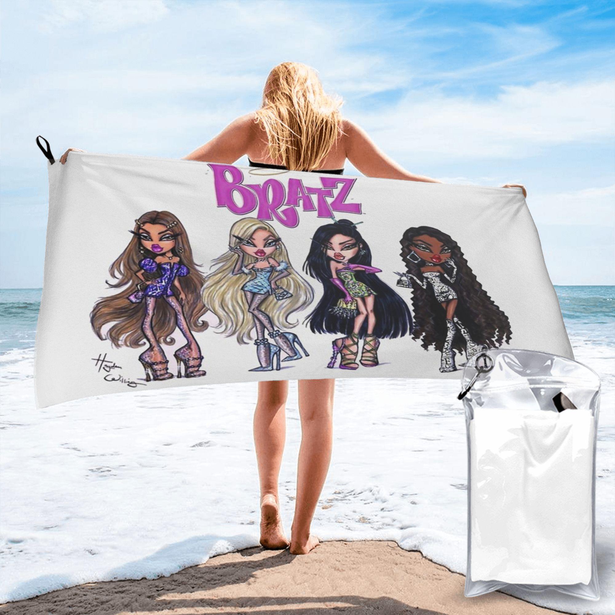 

Bratzs Doll Beach Towel Soft Microfiber Quick Dry Absorbent Quick Towels For Pool W30*H60(CM)