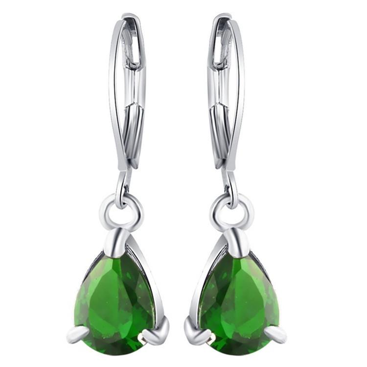 European and American Fashion Crystal Water Drop Earrings