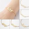 2024 European Retro Gothic Angel 'Babygirl' Love Letter Bracelet for Couples