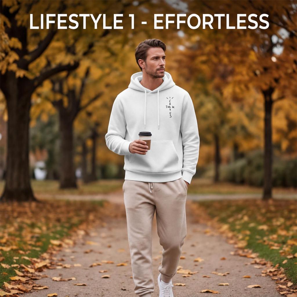 Men's Hoodie - 2D Print, Breathable & Comfortable, Minimalist Style for Daily Casual Wear