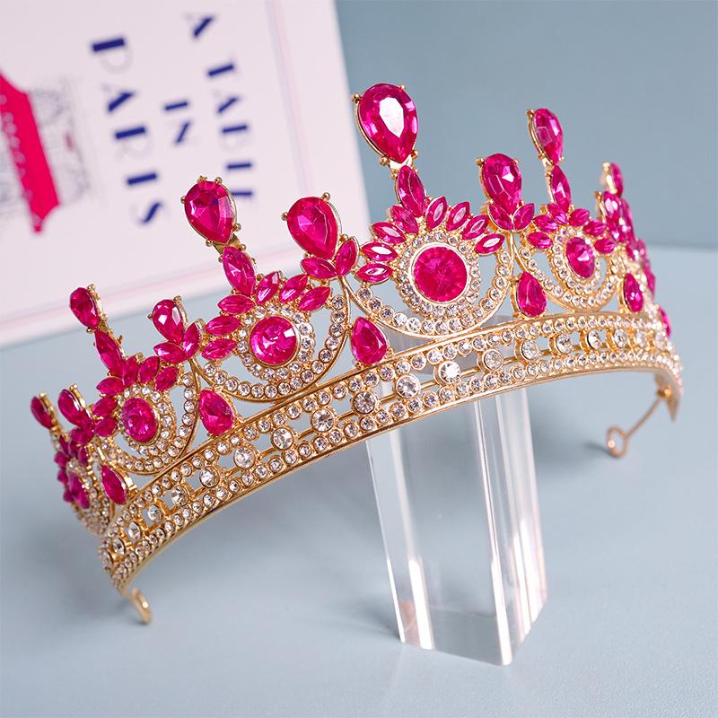 European American and Korean Style Bridal Hair Accessories Princess Crowns Wedding Headwear Zircon Crowns
