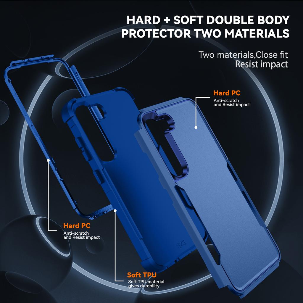 Fall Protection Dual Layer 2 In 1 Armor Case For Samsung Galaxy S23 Ultra S22 Plus 5g S21 Fe A14 A53 A52 A52s A33 Phone Bag