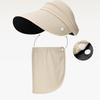 With Face Cover Sun Visor Hats Empty Top Sun Hat Outdoor Peaked Cap  Summer
