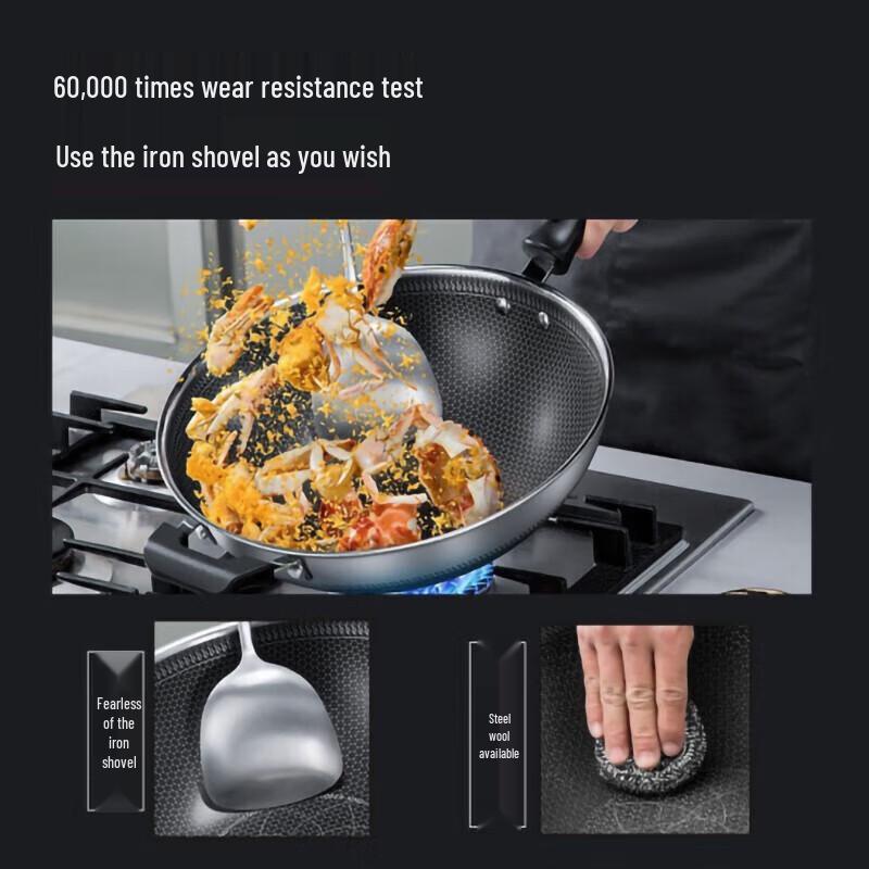 COOKER KING 316 Stainless Steel Non-stick Wok