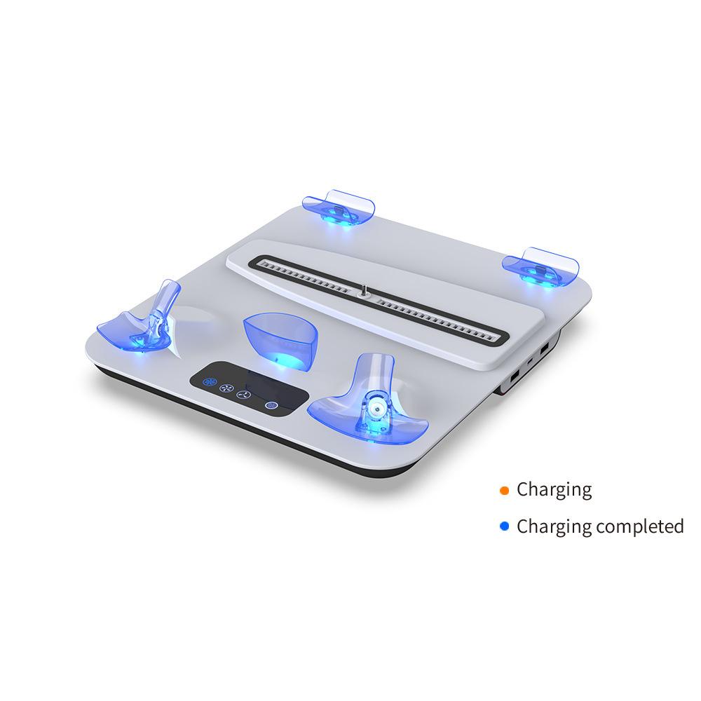 Многофункциональная охлаждающая подставка для консоли PS5 Slim Многофункциональная охлаждающая док-станция для Sony VR2 Зарядное устройство для контроллера + Вешалка для гарнитуры China Mainland