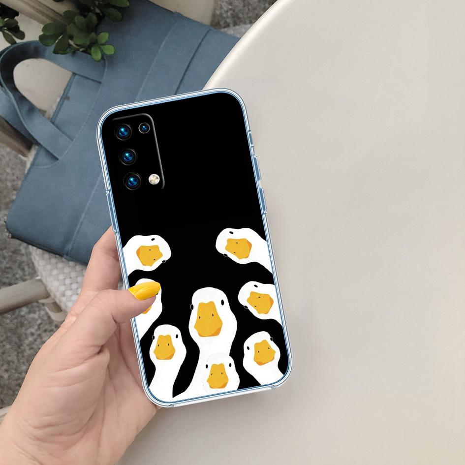 

LO40 DUCK Cartoon Transparent Phone Case for Motorola Moto G40 G04 G05 One Ace Action Fusion + Plus Hyper Macro Vision Zoom Motorola One Macro