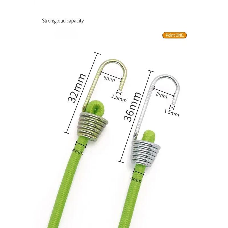 Elastic Bungee Cord Heavy Duty Luggage Straps Rope Hooks 25cm Stretch Tie Tent Outdoor Accessories