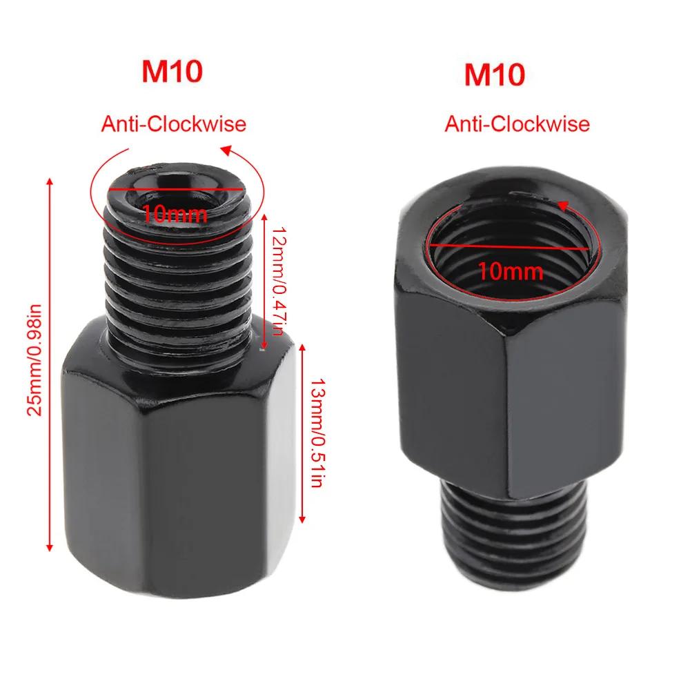 Rearview Mirrors Bolt Clockwise Anti-clock Right Left Melectric Vehicle Thread Pair Black Mirror Adapters M10 10MM M8 8M