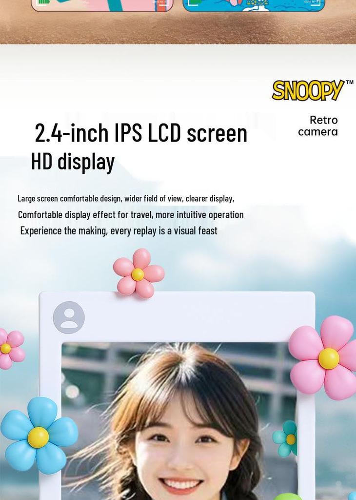 SNOOPY 4K Dual-Camera Entry-Level Mirrorless Camera for Students & Travel Vlogs