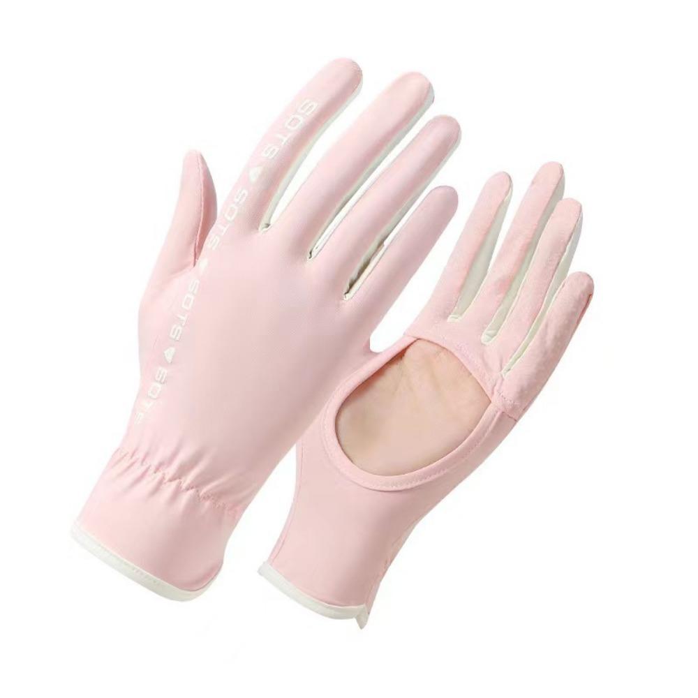Sunscreen Gloves Girls Outdoor Summer Breathable Non-slip Ice Silk